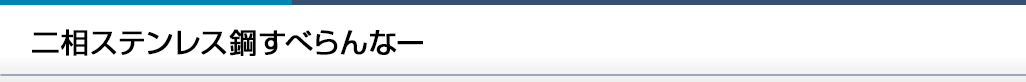 二相ステンレス鋼すべらんなー